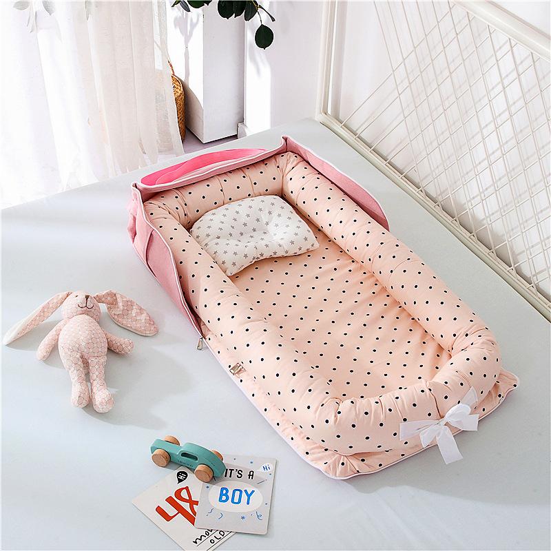 Portable bed-in-bed baby crib foldable newborn bed removable bionic anti-pressure bb bed-in-bed
