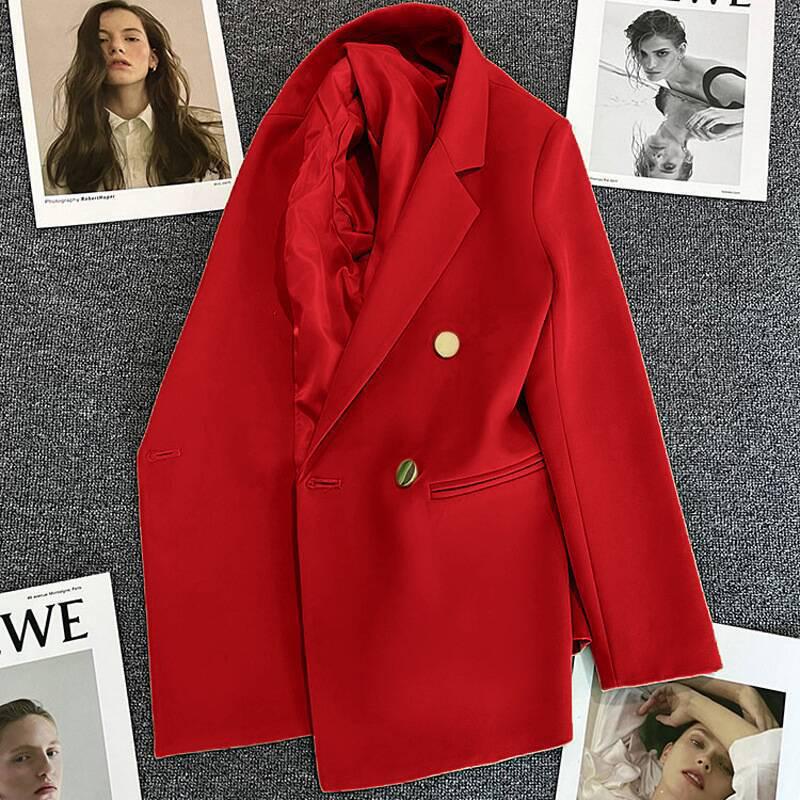 Women's Green Slim Fit Suit Jacket - Trendy Spring 2025 Street Style