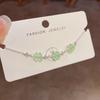 Small Fresh and Fashionable Light Luxury Opal Four-leaf Flower Bracelet Temperament Simple and Versatile Design Sense Super Flash Jewelry