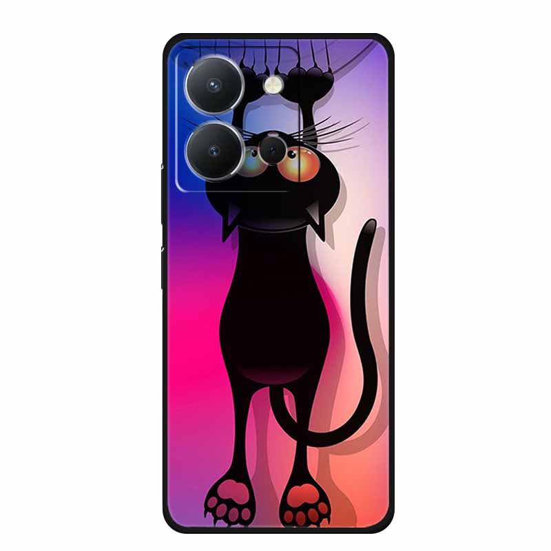 For Vivo Y36 4G Case Luxury TPU Soft Silicone Phone Cases Back Cover For VivoY36 4G Russian Version Shockproof Flowers New Funda