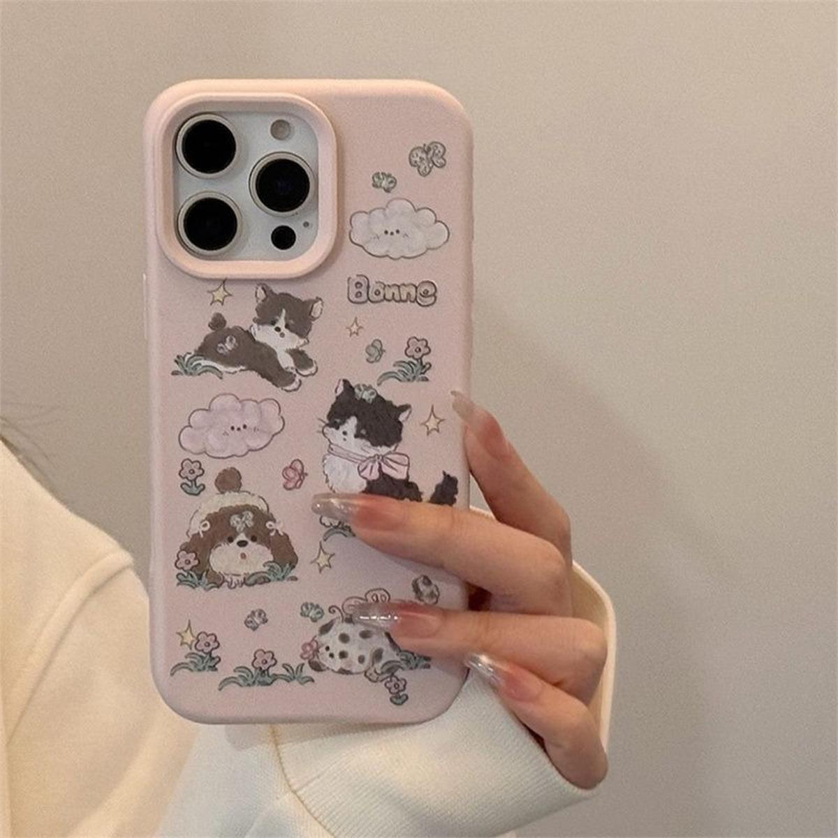 

Color Frosted Mobile Phone Case Dopamine for Apple Mobile Phone Case High-end Mobile Phone Case Cartoon For iPhone 16PROMAX