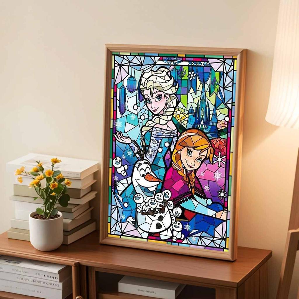 Full Round Diamond Painting Frozen Art Rhinestone Picture Mosaic DIY 5D Cross Stitch Embroidery Home Decoration