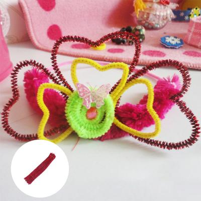 100 pçs glitter chenille hastes flexíveis dobráveis ​​de pelúcia enfeites crianças educacional diy artesanato suprimentos brinquedos artesanato