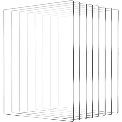 A25F-For Embossing Crafting Transparent Cutting Pads 8 Packs Standard Clear Acrylic Die Cutting Plates