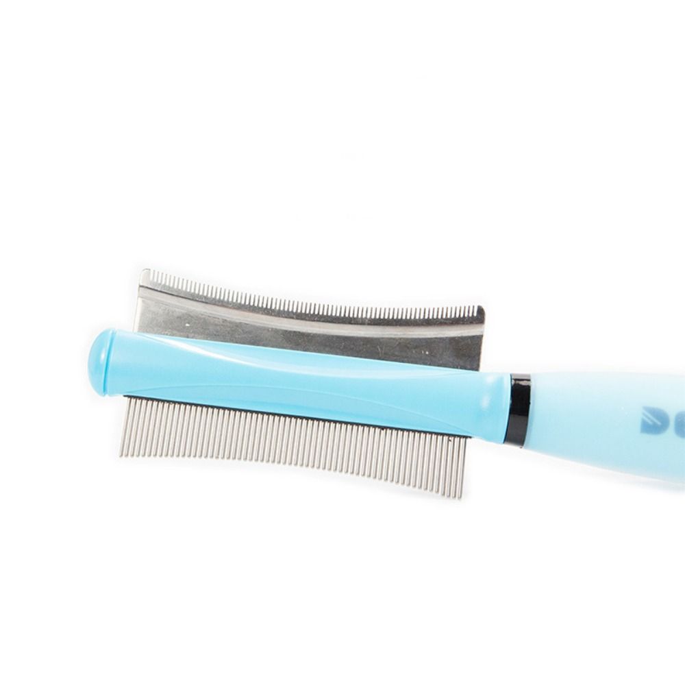 Double-Sided Double-Sided Cat Grooming Tool Comfortable Grip Cat Deshedding Brush  Cleaning