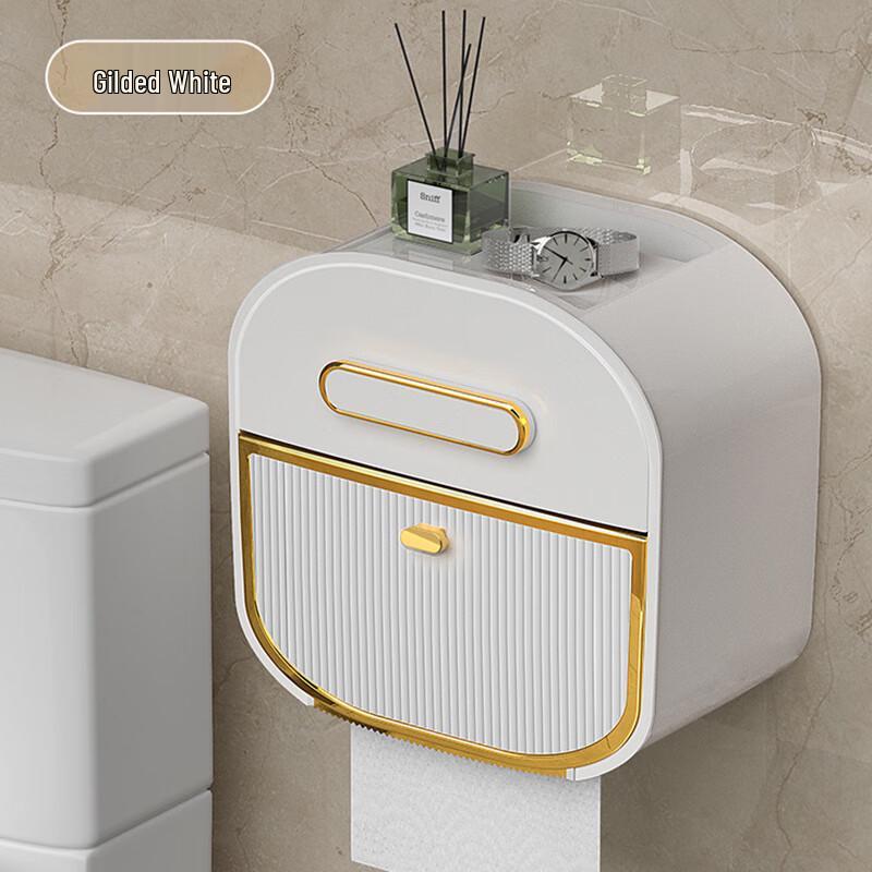 Multi-functional Bathroom Tissue Box with Drawer One Size