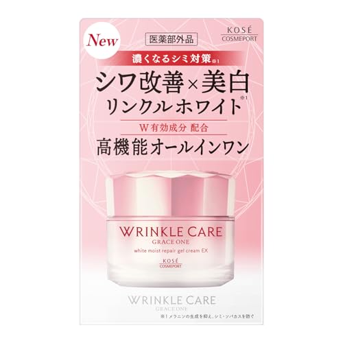 Grace One Faltenpflege Weiß Feuchtigkeitsspendend Reparatur Anti-Falten Aufhellend Gel-Creme EX 100g KOSE