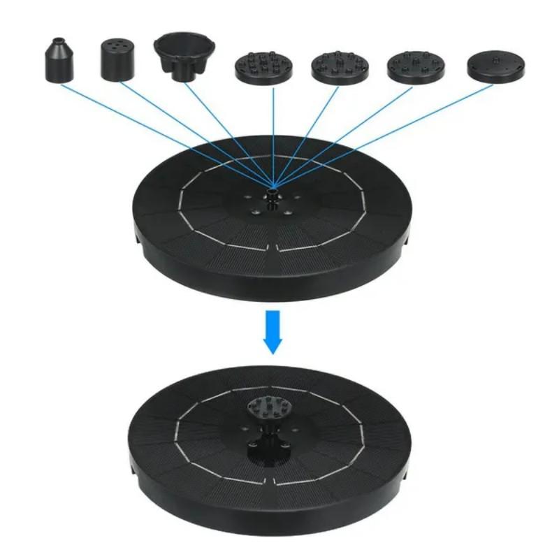 Mini-Solarbrunnenpumpe Energiesparend Pflanzenbewässerung Bunter Solarbrunnen Solarpanel Vogeltränke Brunnen Garten Außenbereich