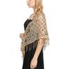 Hollow Triangle Sequin Lace Shawl Bridal Wedding Women Luxury Party Wrap Female Shiny Glitter Stole Club Scarf with Tassel