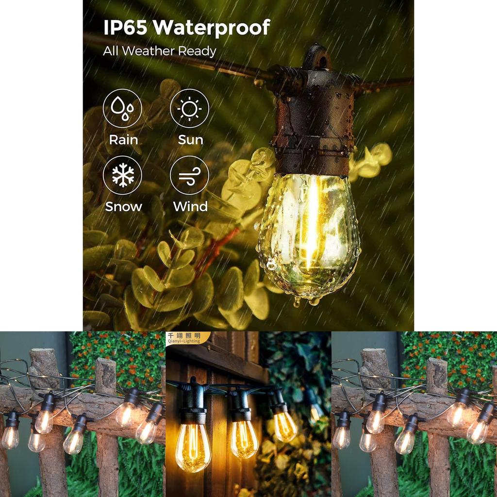 Vibrant Outdoor String Lights S14 For Camping Festivities And Garden Decor