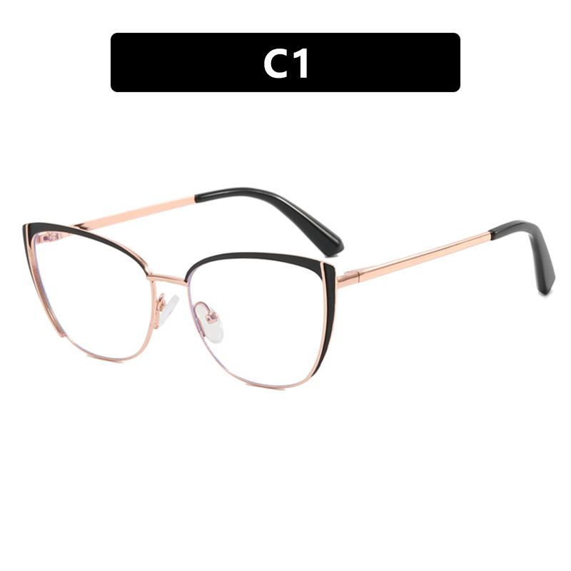 Retro Metal Cat Eye Glasses New Fashion Clear Lenses Prescription Short Sight Eyewear 0 -0.5 -1 -1.25 -1.5 -1.75 -2.0 To -6