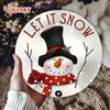 Snowman Tin Metal Sign Vintage Winter Wall Decor Red White Polka Dots Home Cafe Christmas Holiday Decoration