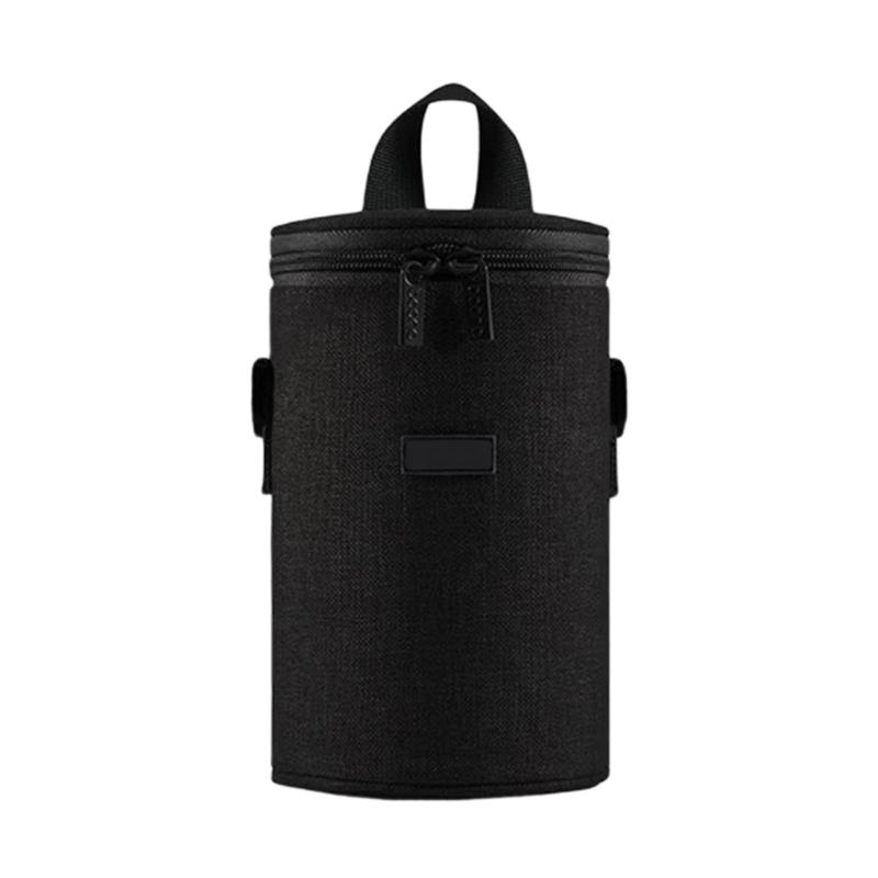 Portable Lens Storage Bag Cylindrical Design Featuring Oxford Cloth Protect Equipment from Scratches and Moisture