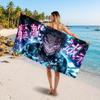 Kamado Tanjiro Printed Swim Towel, Portable Water Absorbent Towel for Beach Camping Daily Bathroom Use
