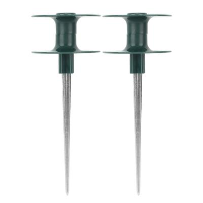 2pcs Hose Guide Spikes ABS Zinc Alloy Water Pipe Guide Wheel Durable Garden Hose Guide Holder for