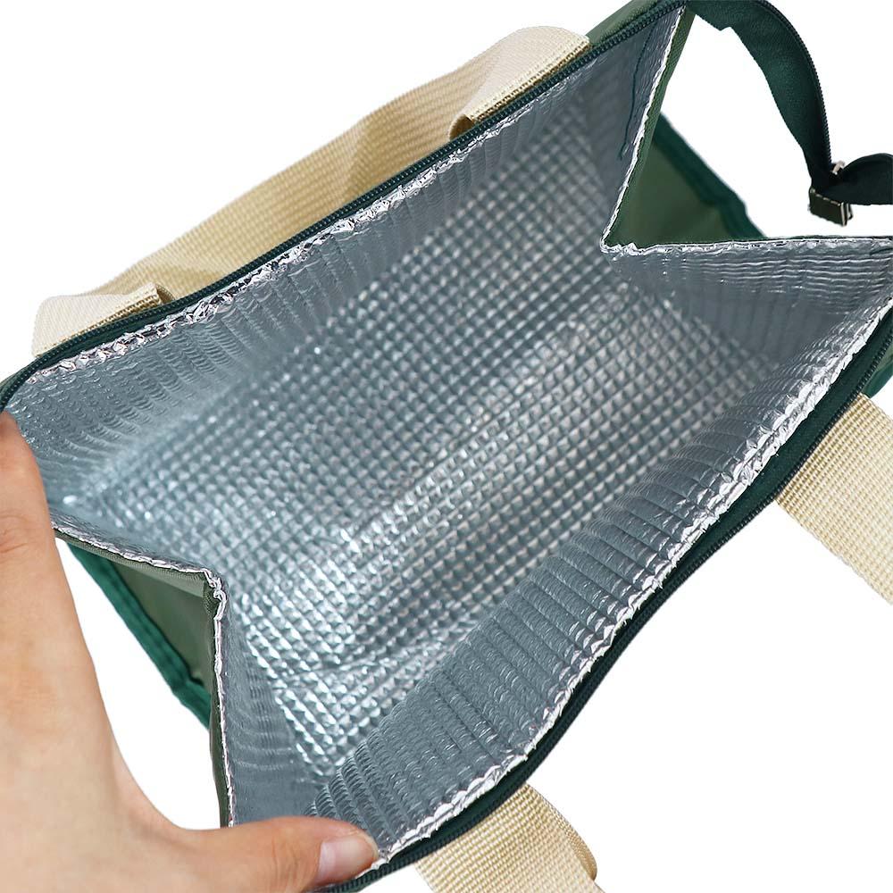 Borsa da Picnic in Tela con Motivo Orsetto Cartoon, Borsa Termica Tote per Pranzo, Contenitore per Alimenti