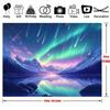 2D Flat Aurora Landscape Background Fabric  Versatile Holiday Decoration  No Need for Electricity