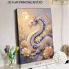 3D Pearl Painting Kit Dragon Design Frameless DIY Bead Art Canvas Leisure Handmade Craft for Bedroom Wall Decor