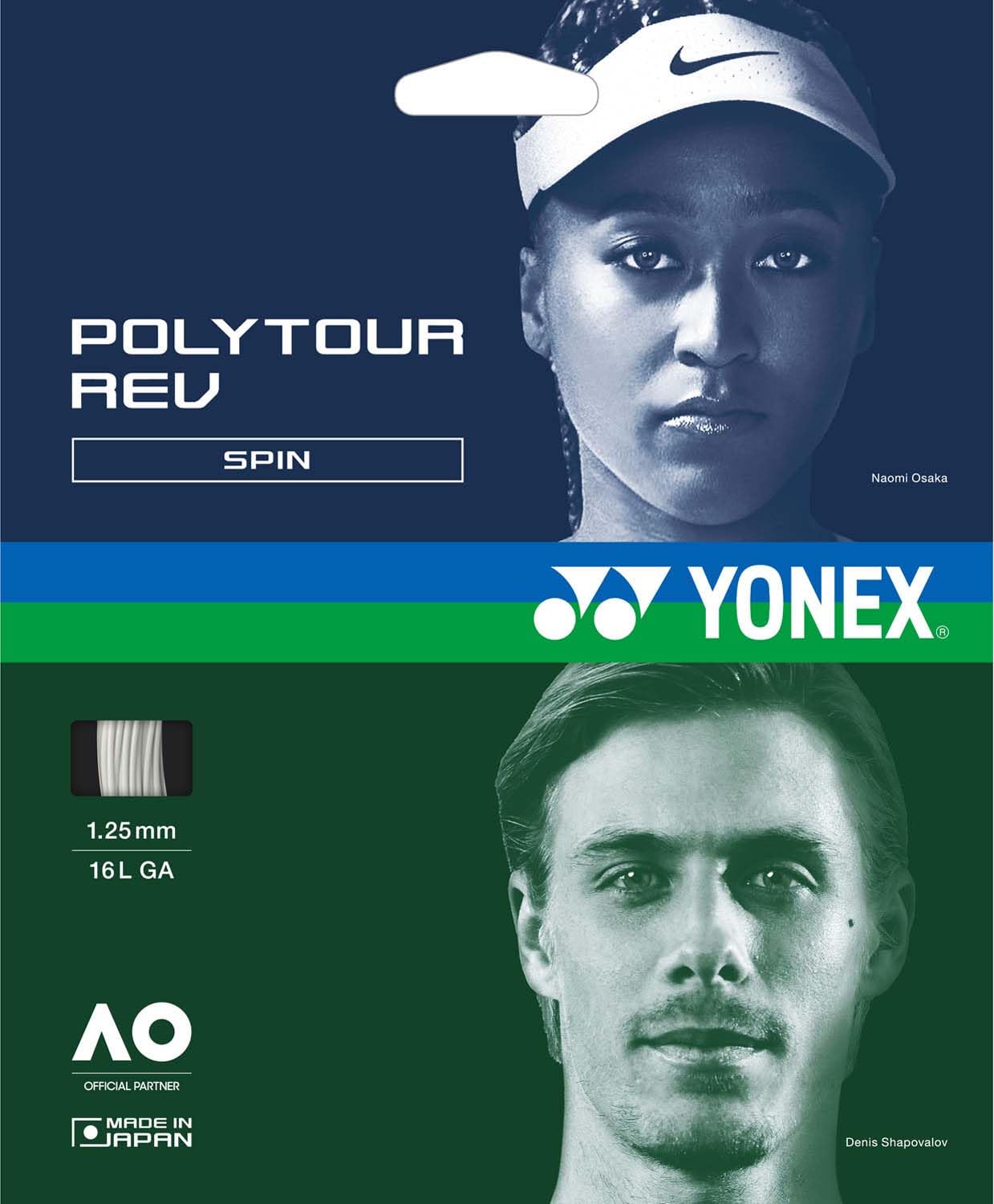 

YONEX Poly Tour Rev 125 tennis string white PTGR125 білий