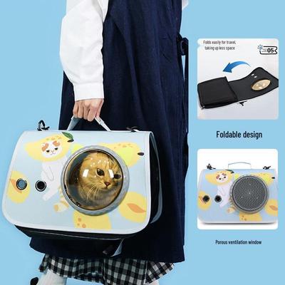 Portable Foldable Pet Space Capsule: Large Capacity Airline Crate for Cats and Dogs