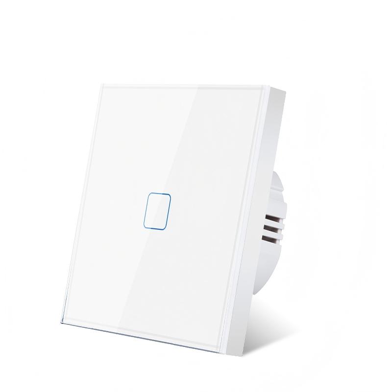 EU/UK No Neutral Wire Touch Wall Light Switch 1/2/3 Gang Single Live Wire Tempered Glass Panel for Home & Hotel /ODM Factory
