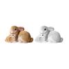 Decorative Rabbit Figure Resin Sculpture Desktop Statue for Farmhouse Landscape Easter Centerpiece