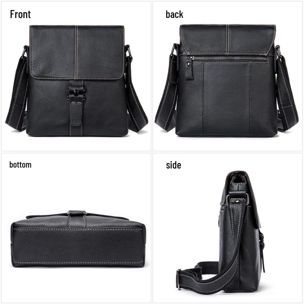Malunt Men's Vintage Leather Crossbody Bag