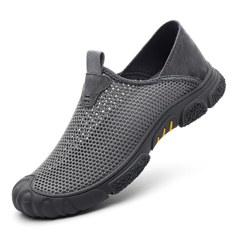 Men's Breathable Casual Sneakers Hole Shoes Outdoor Casual Sandals Hiking Shoes Summer