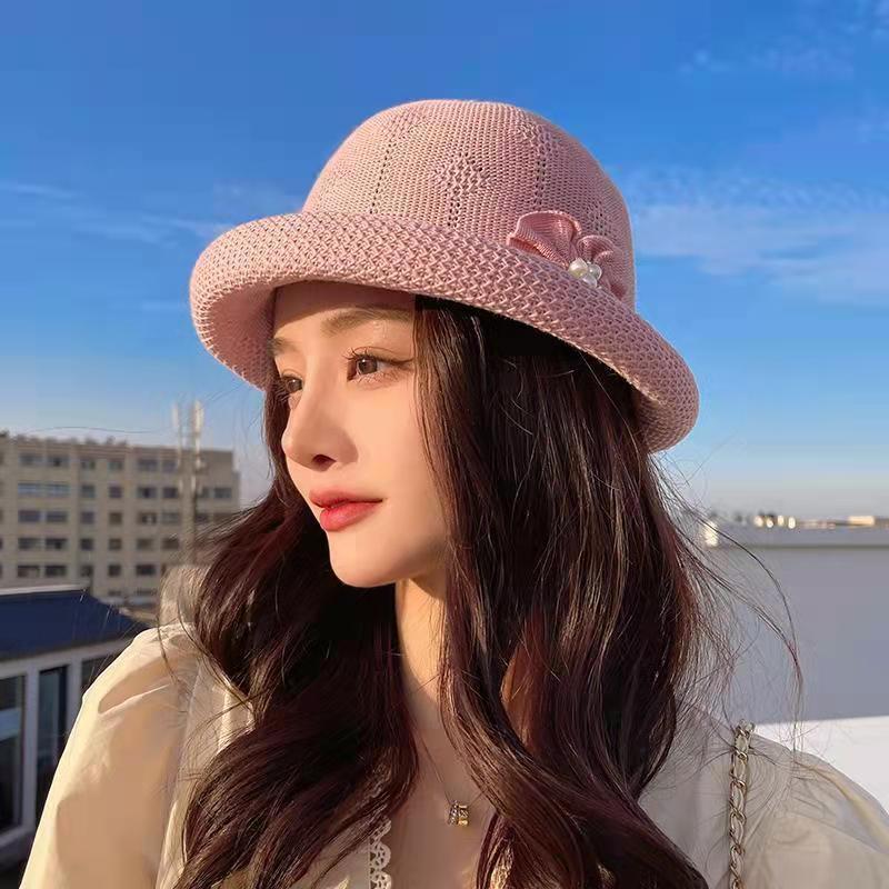 Spring Knitted Fisherman's Hat Literary Hat Female Autumn Korean British Hat China-Chic Leisure Versatile Pot Hat