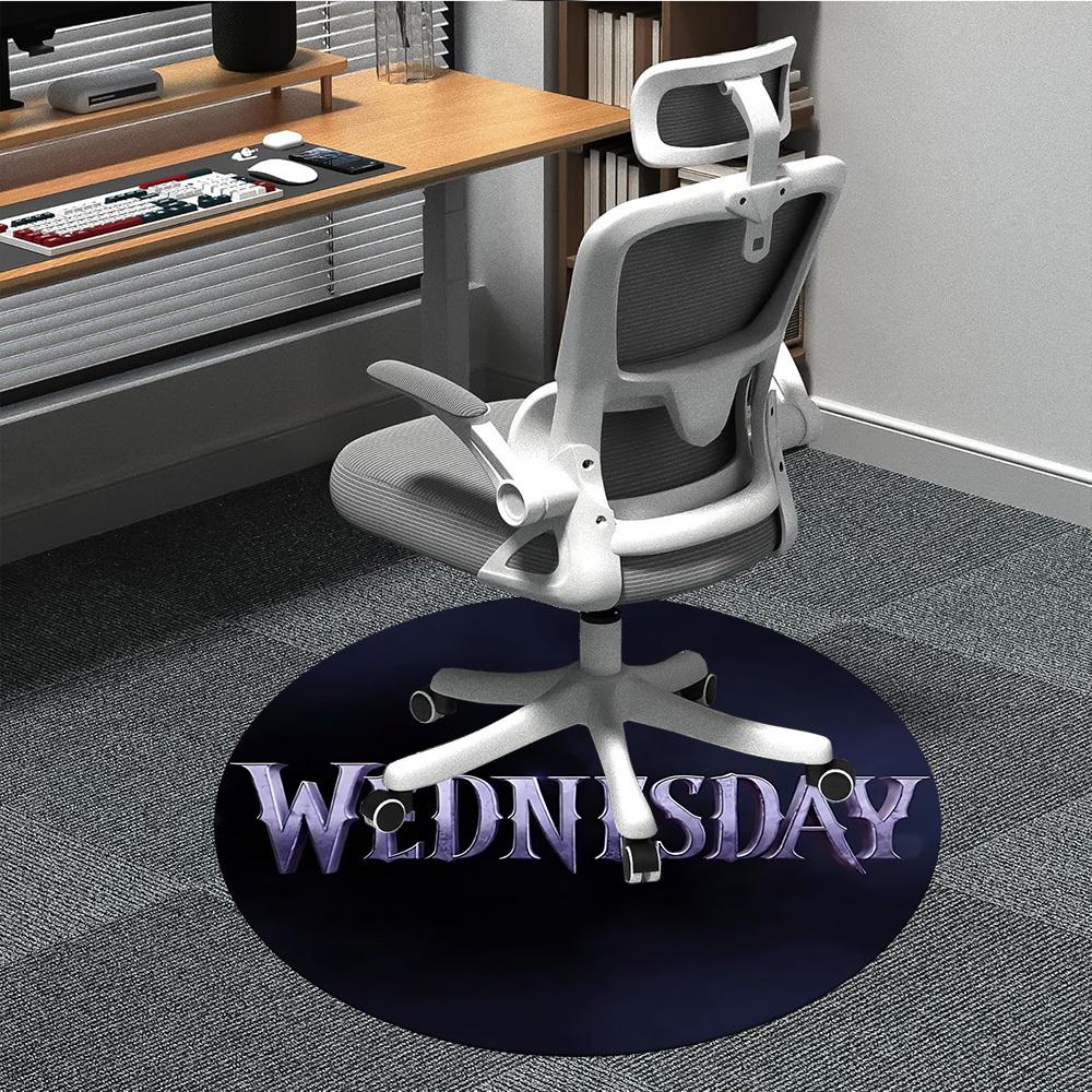 

1PC Wednesday Addams Office Round Rug Perfect for Office Non-Slip Backing, Decorative Floor Mat yy250916040 80cm by 80cm