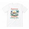 Happiness Comes In Waves Summer Beach Whirt T Shirt Vintage Unisex Casual Comfortable Versatile Designer Clothes