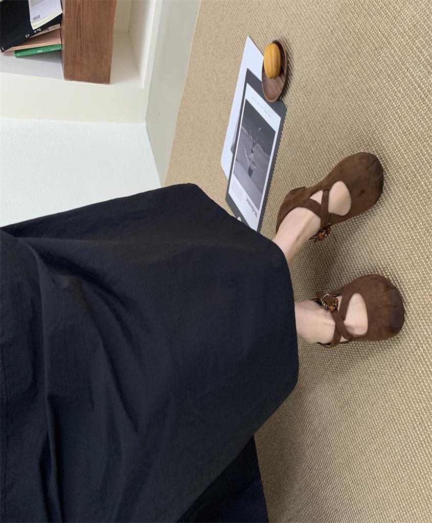 2025 new platform Mori women's style with skirt retro light mouth single shoes leopard print fashion daily versatile Mary Jane shoes