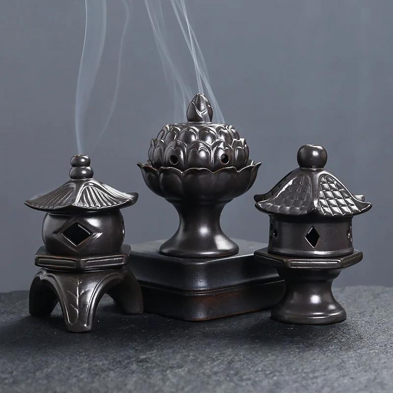 1pc Mini Ceramic Lighthouse Tower Incense Burner, Perfect for Indoor Aromatherapy, Ideal for Home Decor (Without Incense)