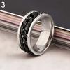 Punk Men's Women's Chain Style Stainless Steel Band Ring Jewelry Couple Gift