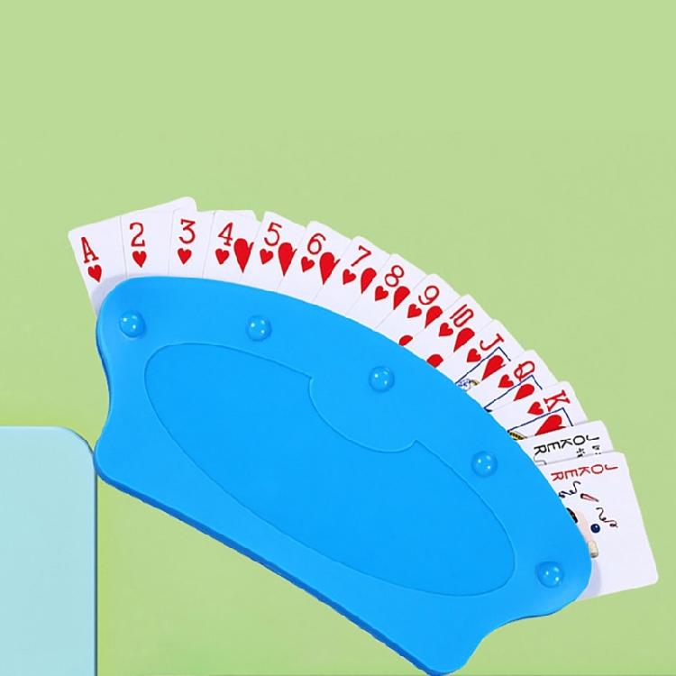 Playing Card Holder Stand Board Game Poker Rack Plastic Play Cards Holder Organizers for Kids or Elder People Enduring