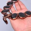 Natural Black Onyx Copper Handcrafted Chain Electroformed Sisters Gift Necklace V-84
