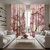 2 Pieces HD Digital Pink Butterfly Cherry Blossom Romantic Curtains Home Decorating Style Decorating Living Room Bedroom Rodding
