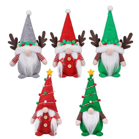 Christmas Faceless Gnome Dolls Nordic Style Forest Ornaments Festive Party Props for Window Display & Home Decor
