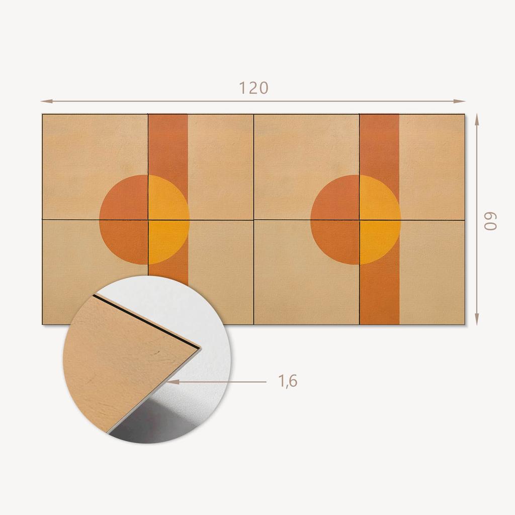 Panel Samoprzylepny Z Nadrukiem - Idealny Do Kuchni 120X60 Cm Abstrakcyjny Wzór Geometryczny