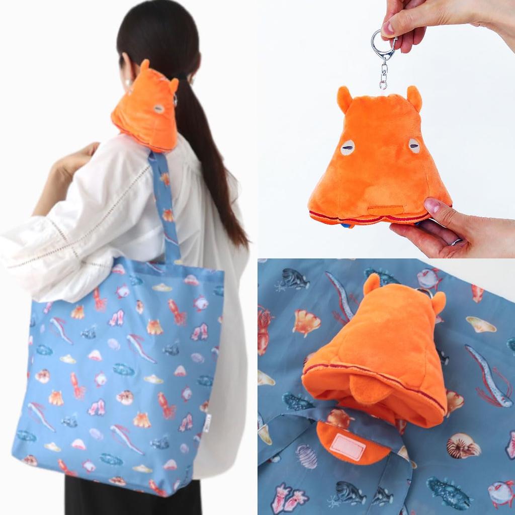 Encyclopedia of Marine Life Eco Bag with Mascot Aquarium Edition [Blooming] Adult's Series Shoulder-Mounted - (Dolphin) (Green) 002235-0005-01