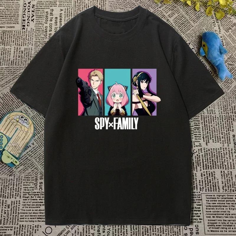 SPY×FAMILY Anime T-Shirt | Lloyd, Anya & Yor Family Print | Unisex Cotton Casual Short Sleeve Tee | Spy Family Merchandise