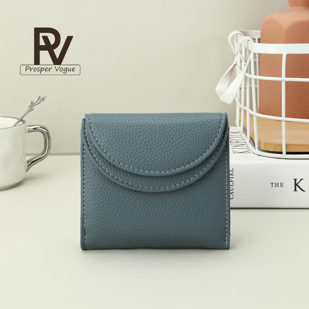 Creamy Leather Women's Wallet with Double Flap, Multi-Card Slots, Hidden Compartment, and Zippered Coin Purse.
