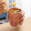 Single 600ml Salad Bowl with Detachable Fork Strainers Basket Kitchen Supplies
