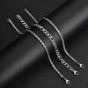 2/3pcs Stainless Steel Cross Cuban Bracelets for Men Waterproof Non Fading Twist Chain Bracelet Simple Fashion Jewelry Gifts