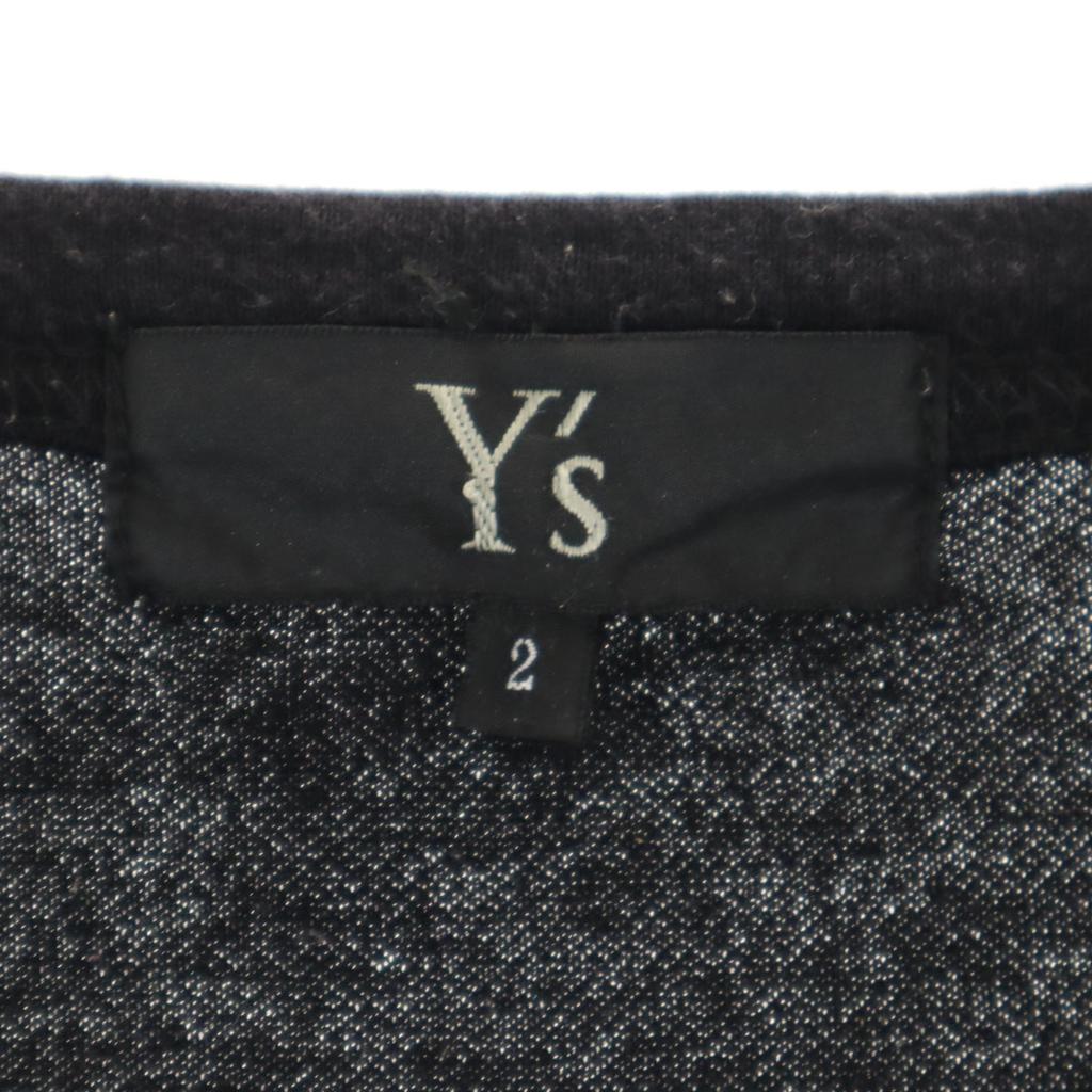 Y's Made In Japan Short Sleeve Long Cut 2 Black Youji Yamamoto Women Used