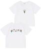 Milkfed Embroidery Flower Top White Women's T-Shirt,