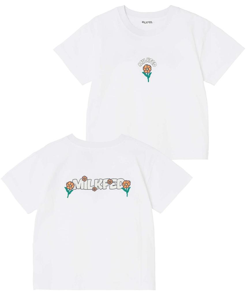 Milkfed Embroidery Flower Top White Women's T-Shirt,