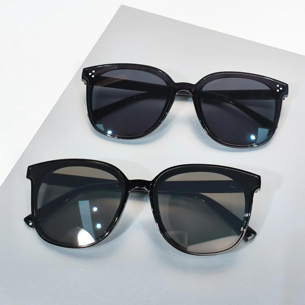 2pcs Oval Fashion Glasses for Men and Women, Vintage Oversized Frame Oval Sunglasses