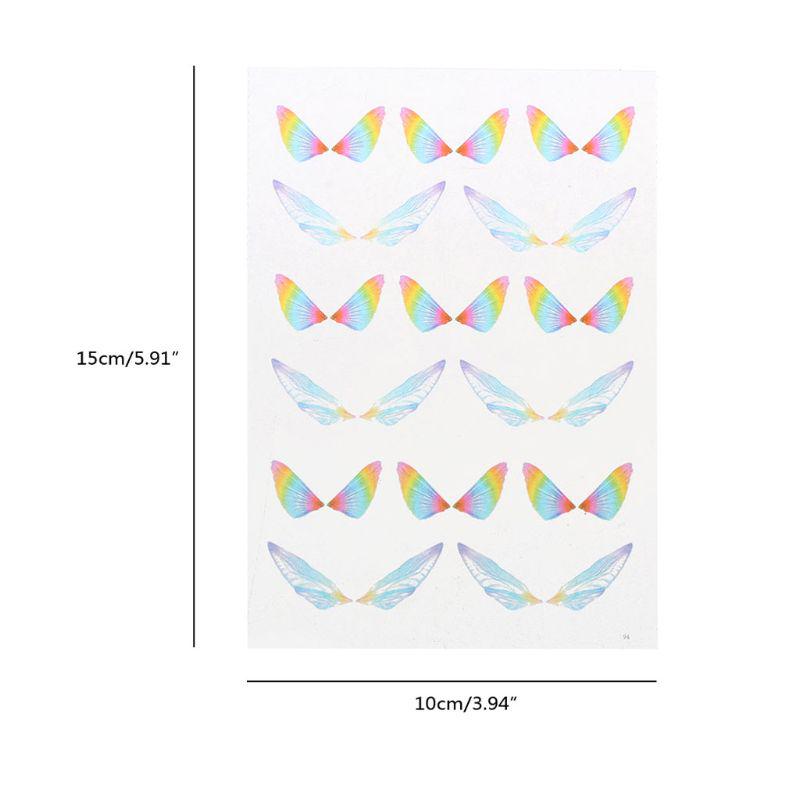 Resin Art Supplies for Butterfly Simulated Wings Transparent Resin Stickers for Card Making Scrapbook DIY Jewelry