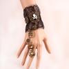 Steampunk Fingerless Lace Gloves for Women Stage Performance Props Gear Rings Gloves Vintage Victorian Wristband Gloves